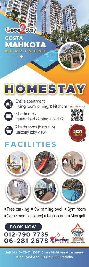 Good2Stay Apartment 6-8Pax L 3R2B L 2 Parking L Coway Water L Unifi I Swimming Pool Malacca ภายนอก รูปภาพ